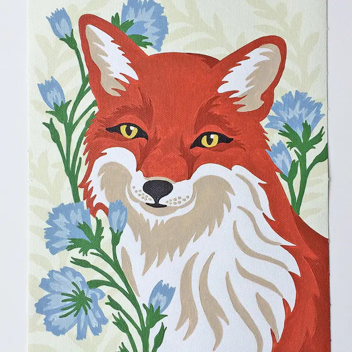 Fox with Chicory Paint by Number Kit