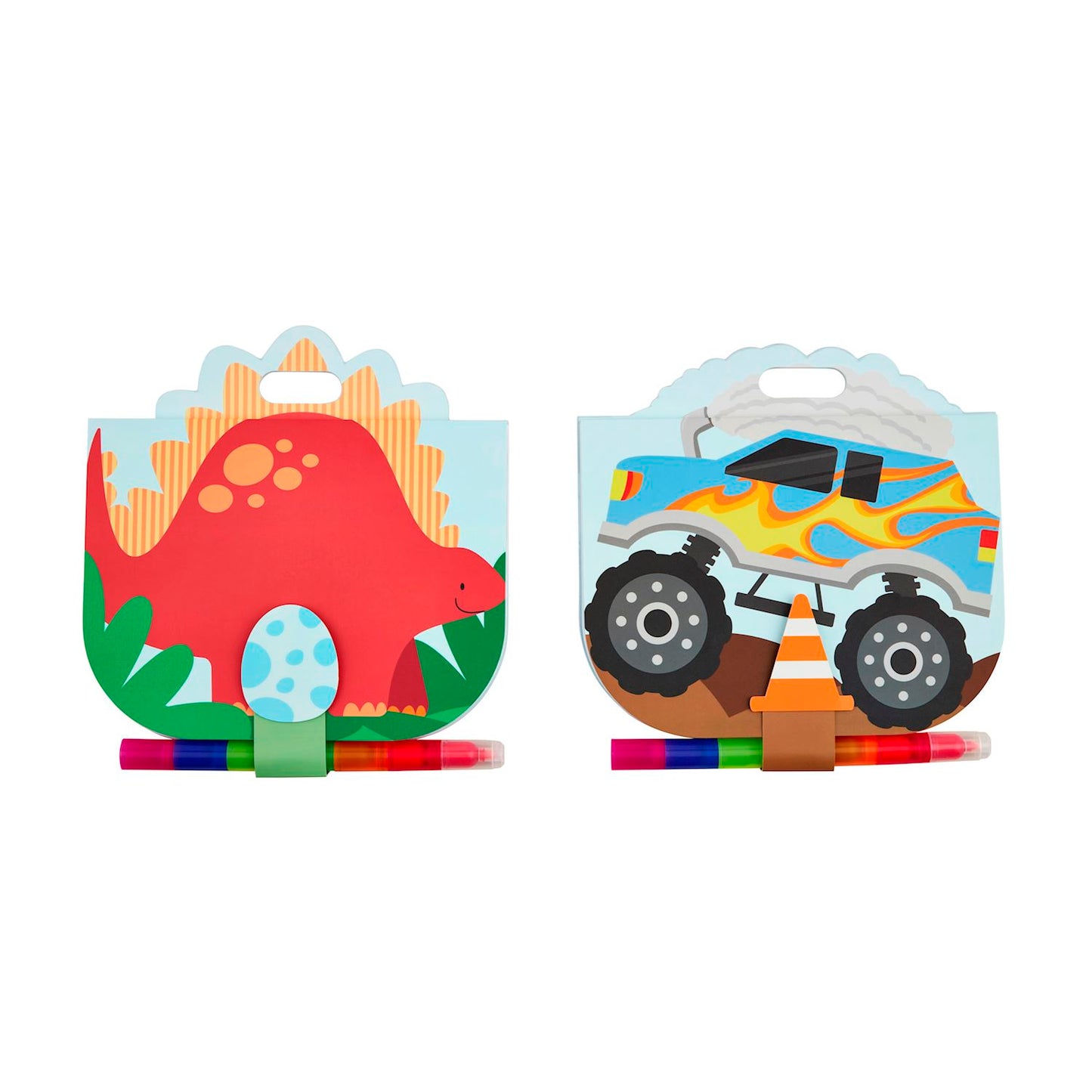 Dino & Monster Truck Sketch Pad & Marker Set
