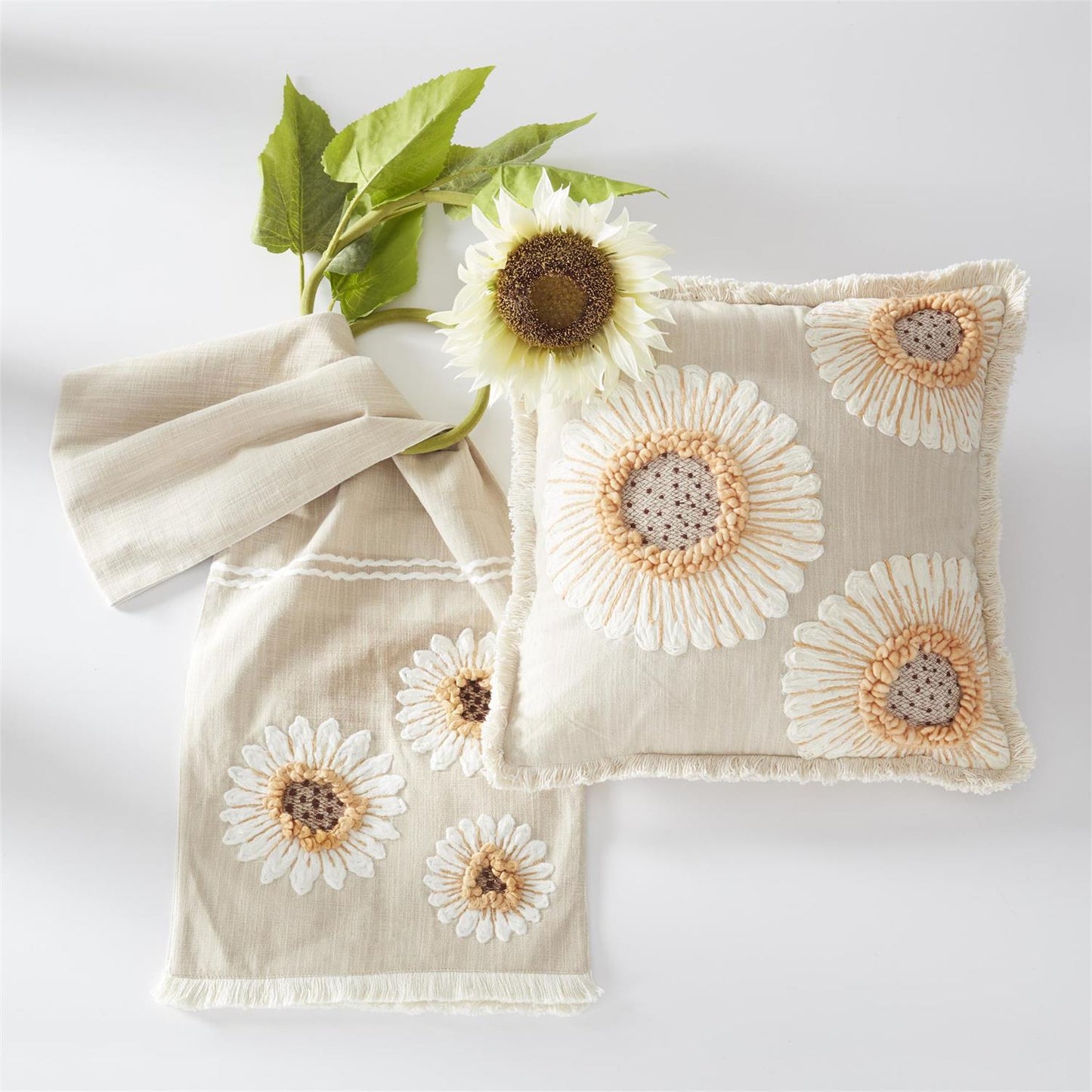 Large Cream Sunflower Stem
