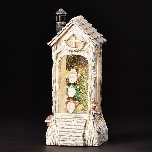 11.5"H LIGHTED SWIRL LANTERN GNOMES DECORATING TREE