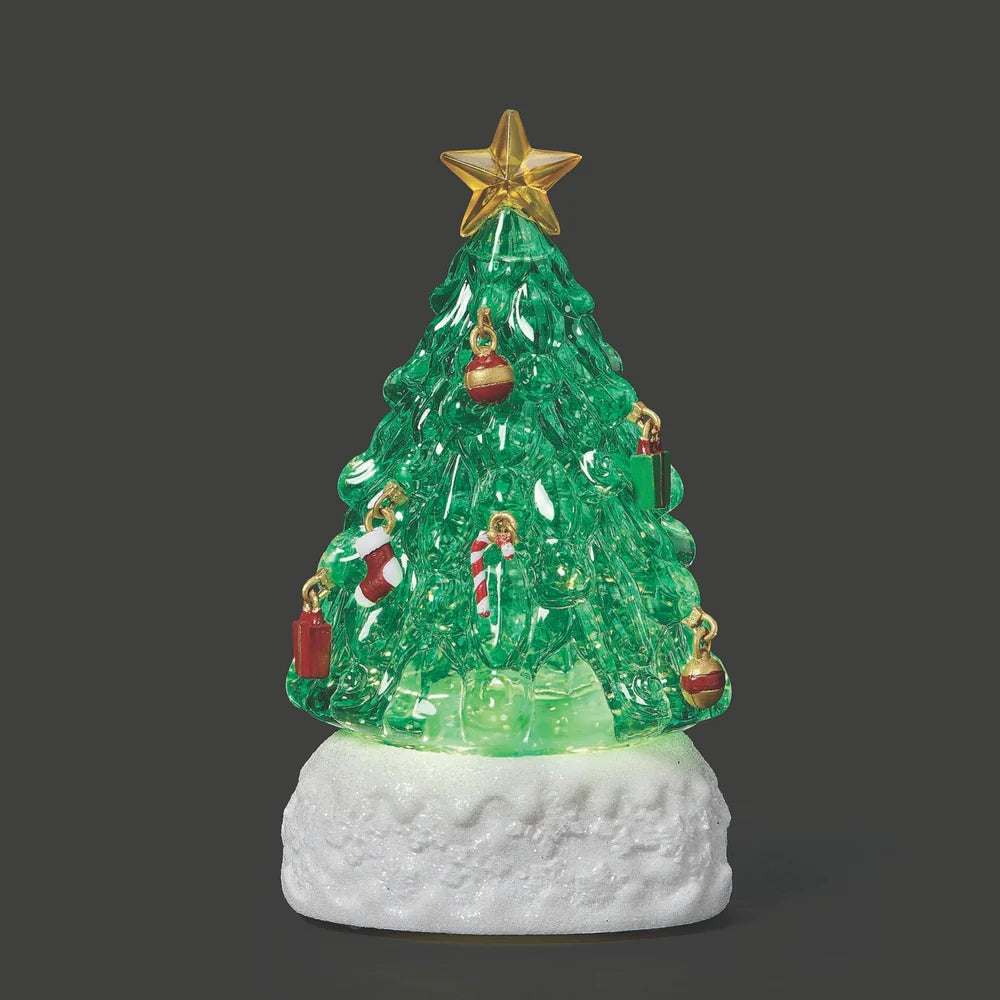 Confetti Lites Lighted Swirl Mini Tree with Ornaments