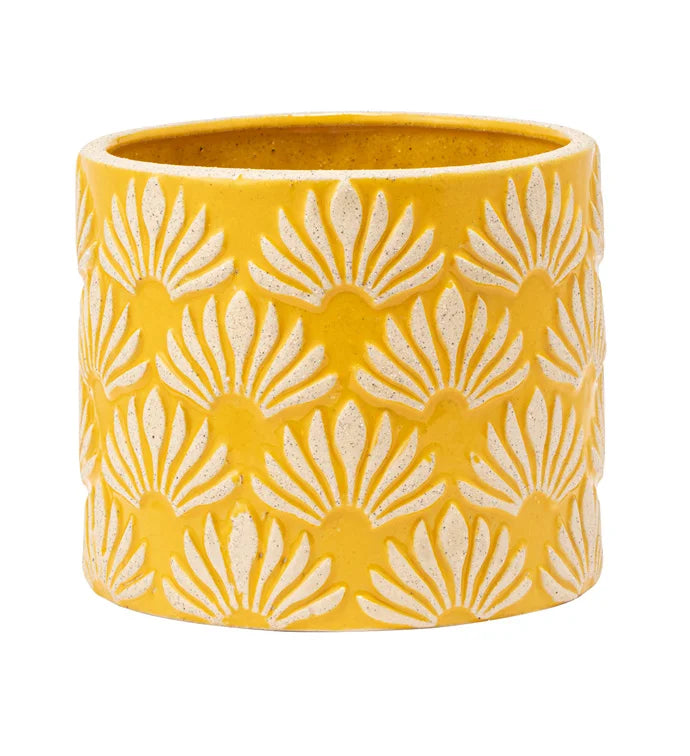 Gold Planter with Shells