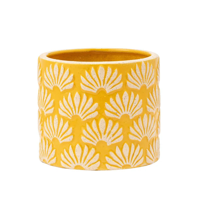 Gold Planter with Shells