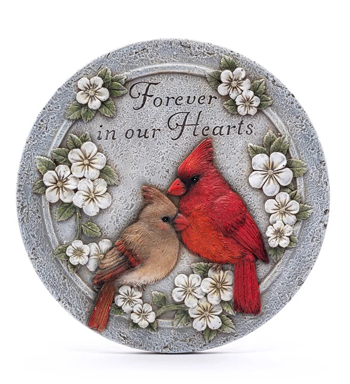 Forever in Our Hearts Cardinal Stepping Stone