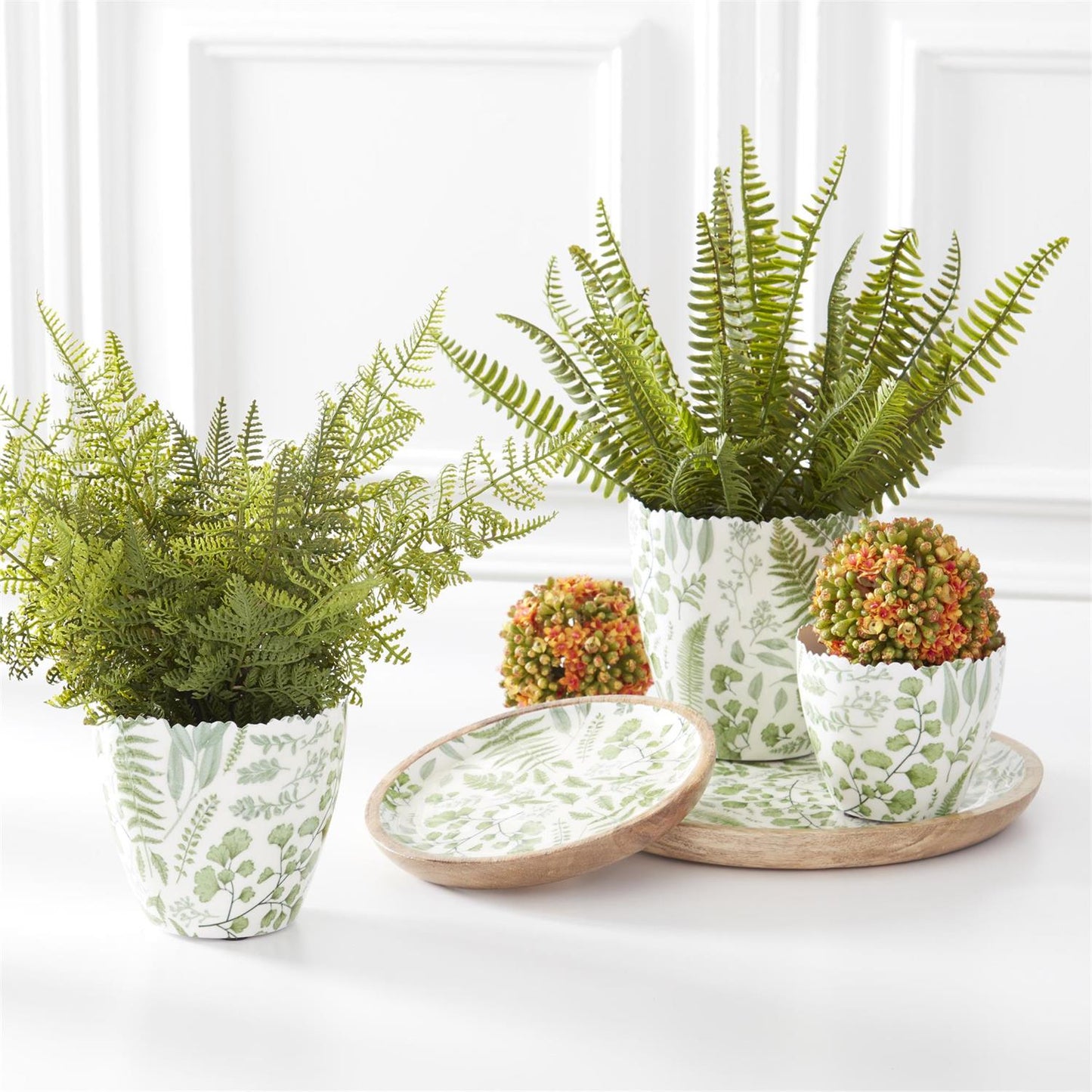 Fern Enameled Pot