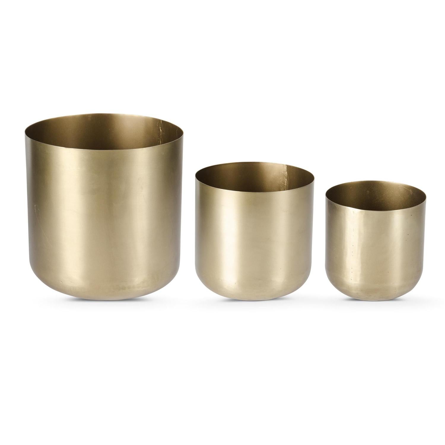 indoor gold planter Brushed Gold Planter – Farmhouse Indoor & Outdoor Accent