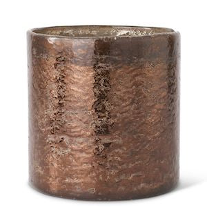 Antique Bronze Matter Glass Cylinder