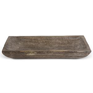 Carved Rectangular Wood Trays