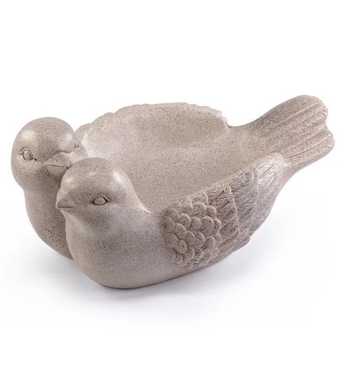 Gray Double Bird Birdfeeder