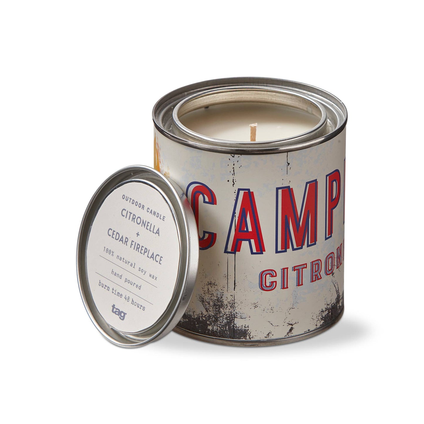 Citro + Cedar Fireplace Tin Multi Metal Summer