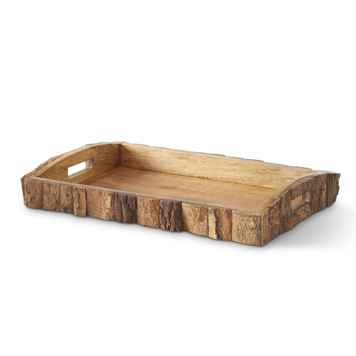 Bark Edged Wood Nesting Tray
