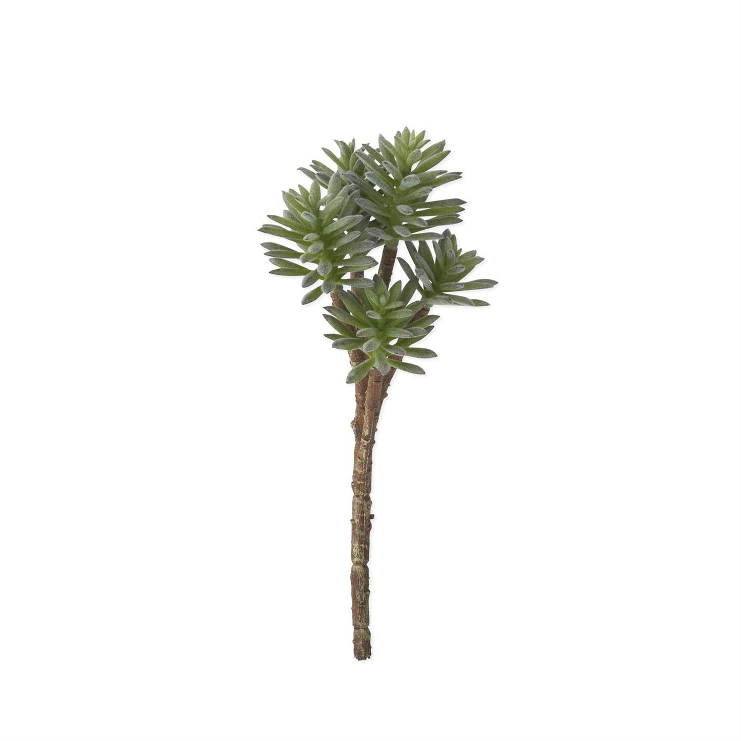 Flocked Green Head Spiked Succulent Pick