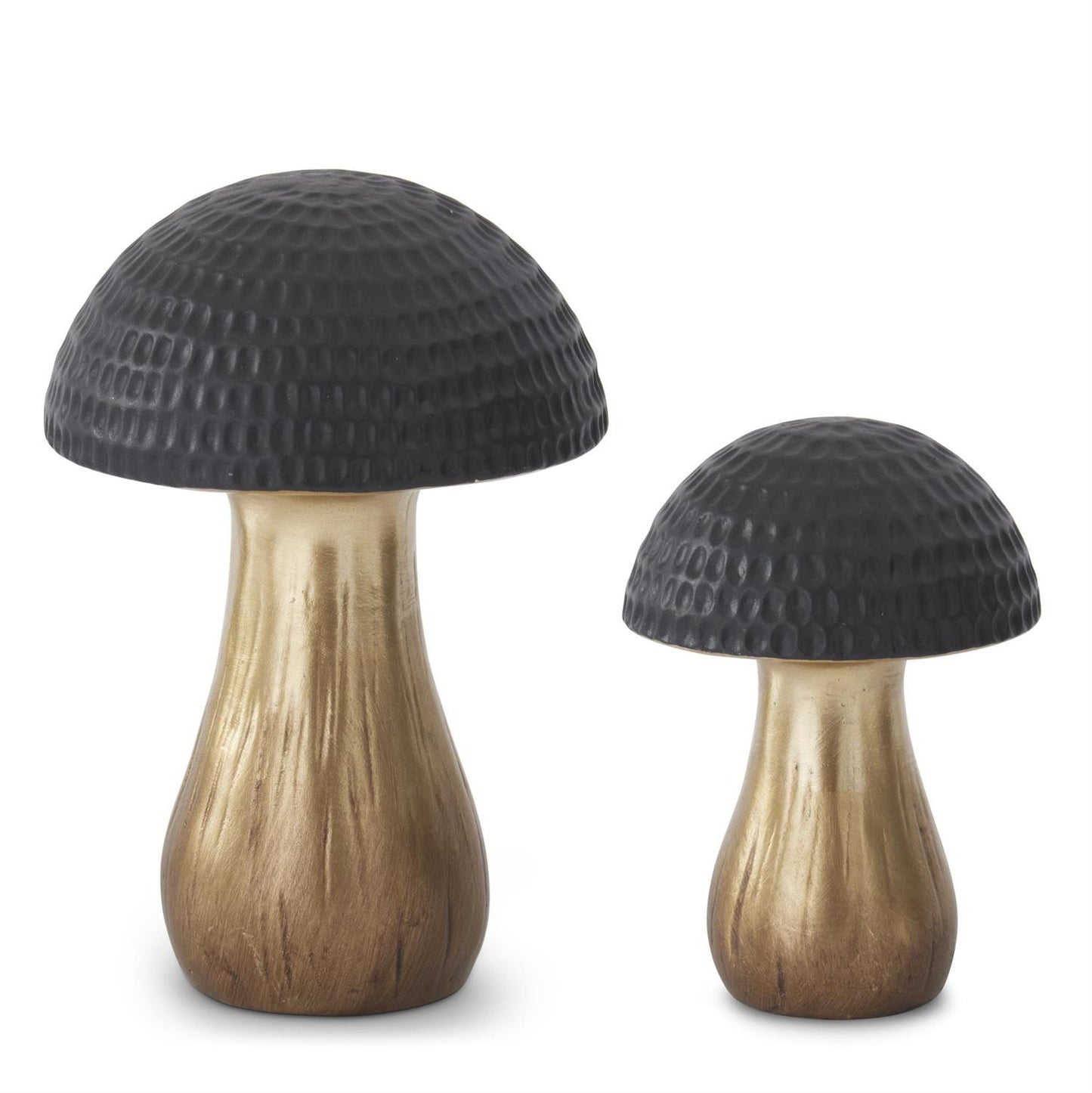 Black and Gold Terracotta Mushrooms