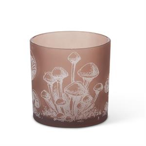 Frosted Brown Mushroom Votive