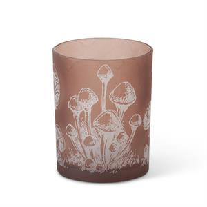 Frosted Brown Mushroom Votive