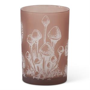 Frosted Brown Mushroom Votive