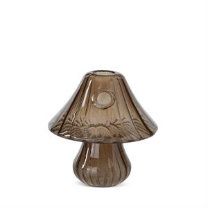 Brown Glass Mushroom Budvase
