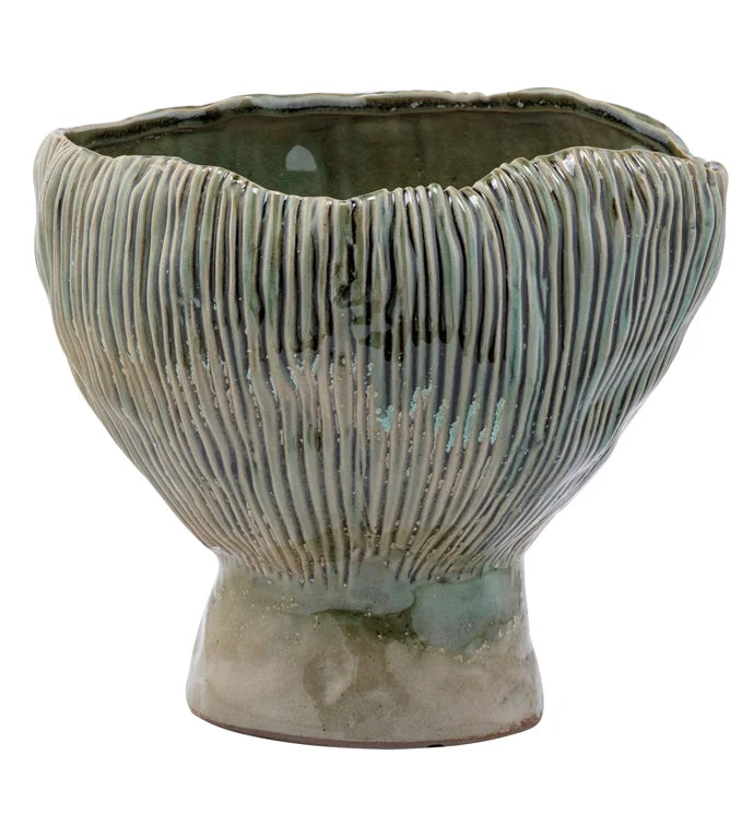 Glazed Mushroom Planter