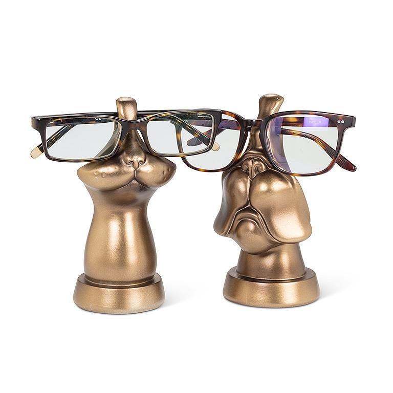 Face Bronze Eyeglasses Holder
