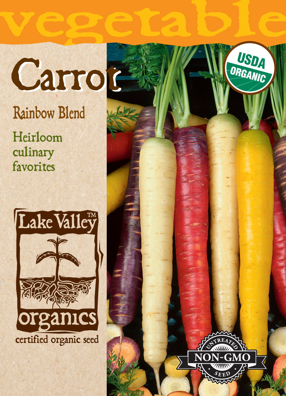 Organic Carrot Rainbow Blend Seeds