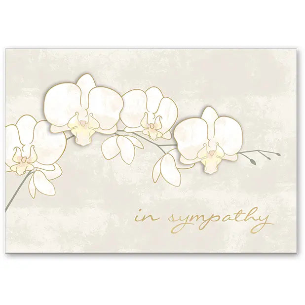 5X7 Greeting Card Orchid Sympathy