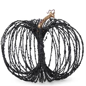 Black Glitter Wire Pumpkins