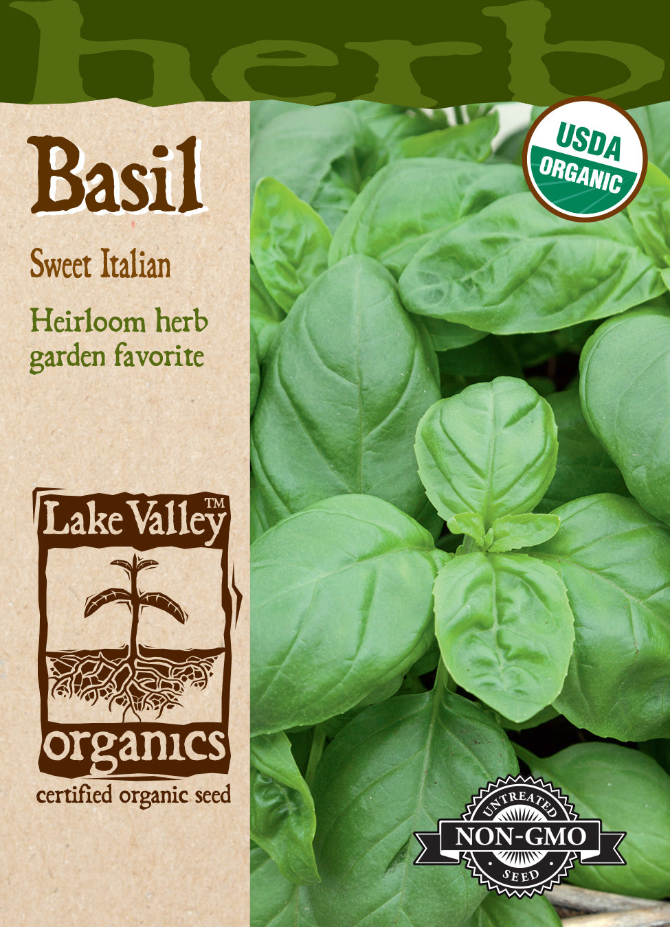 Organic Basil Sweet Italian Seeds