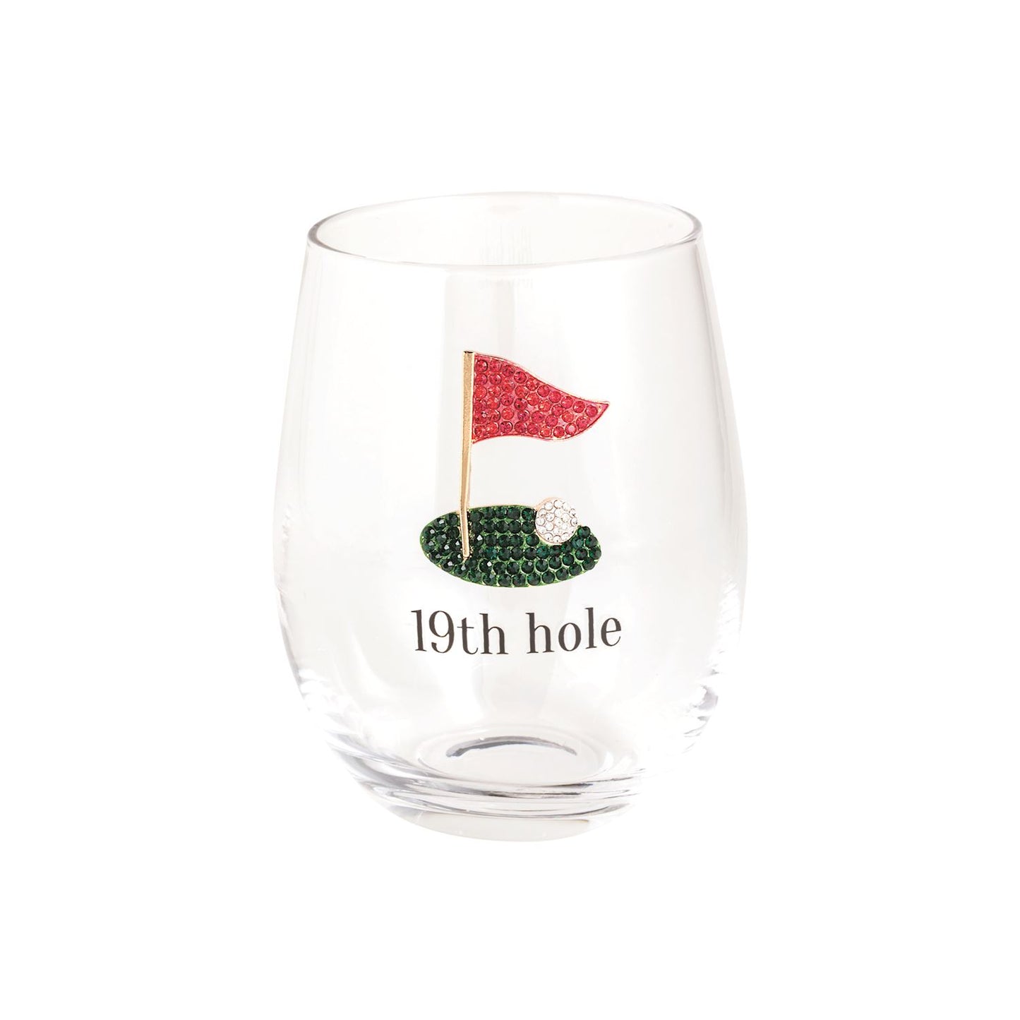 Stemless Jeweled Wine Glass