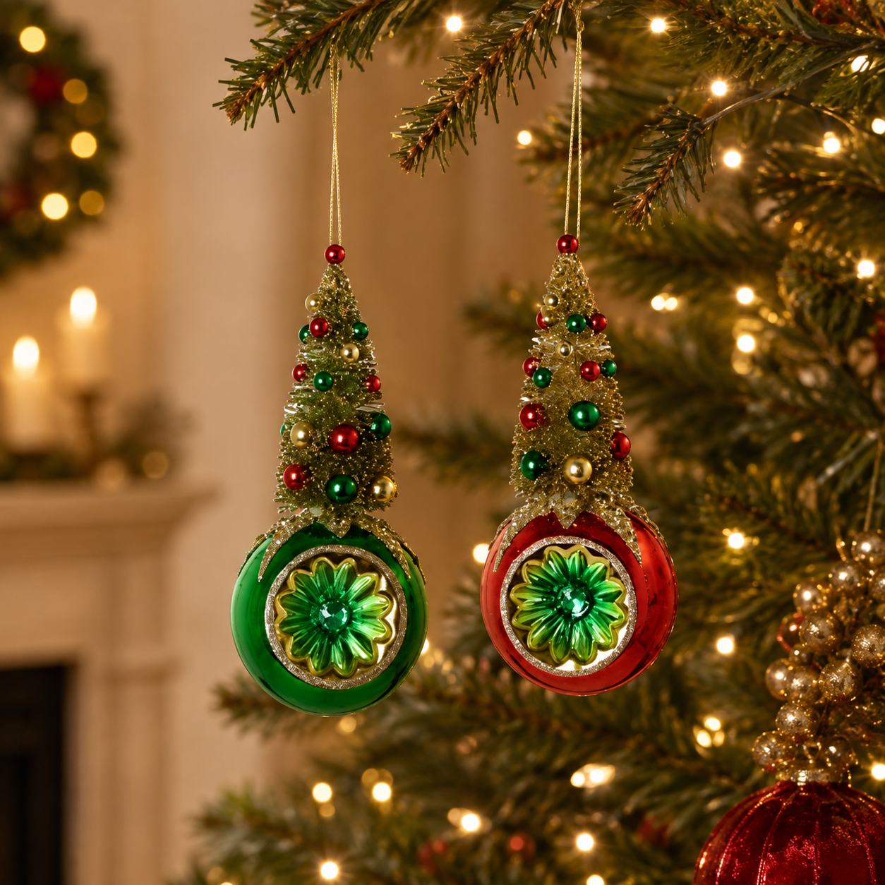 Sisal Tree Reflector Ornament