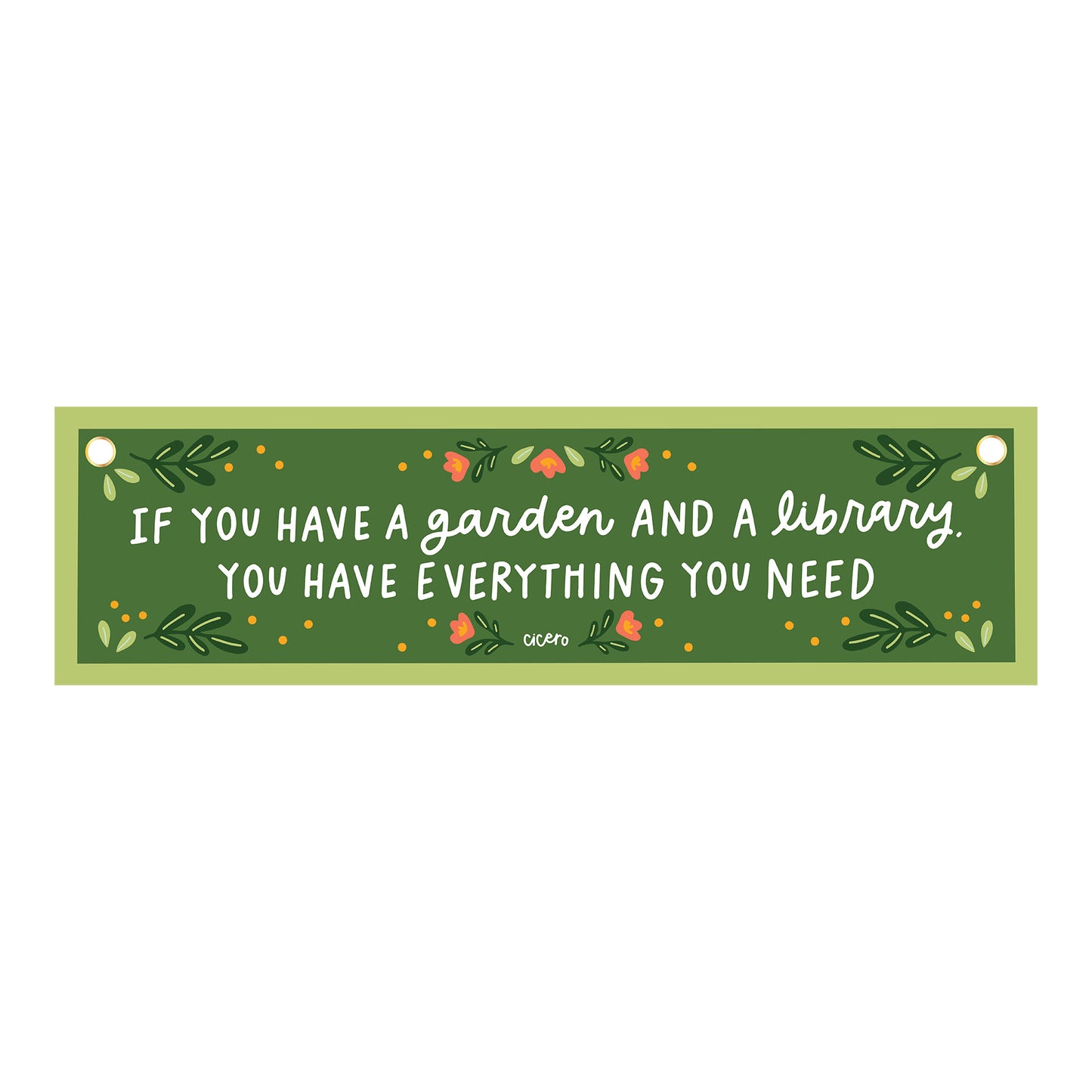 Garden And A Library Canvas Banner