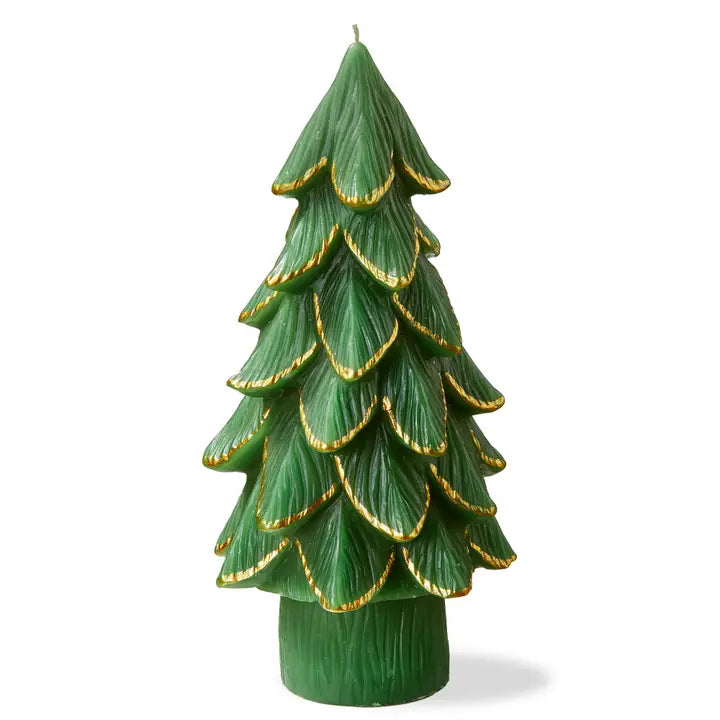Christmas Gilded Pine Tree Candle