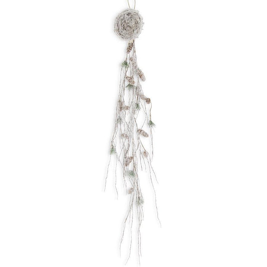 Snowy Twig Swag with Nest