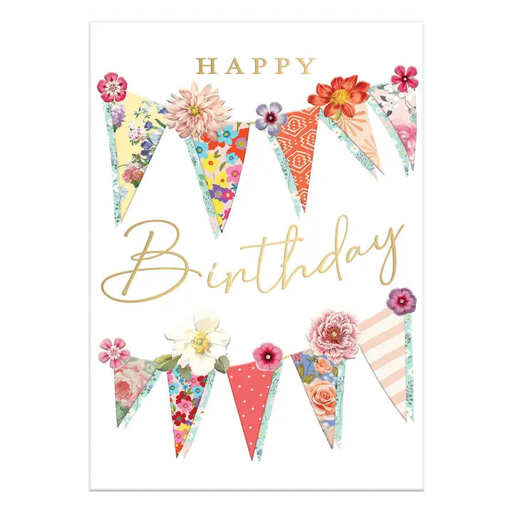 Greeting Card Happy Birthday Party Pennants
