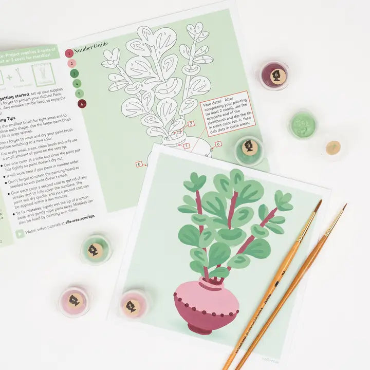 paint by numbers succulent Succulent Stems Mini Paint by Number Kit