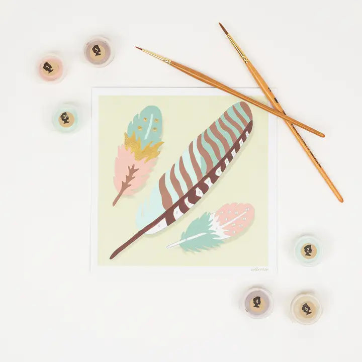 Feathers Mini Paint by Number Kit