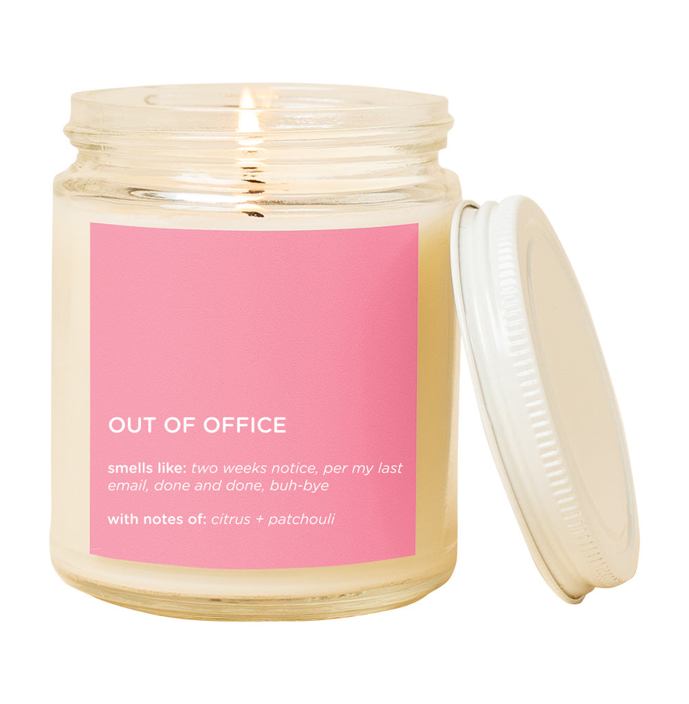 Candle Jar w/Lid - Out of Office