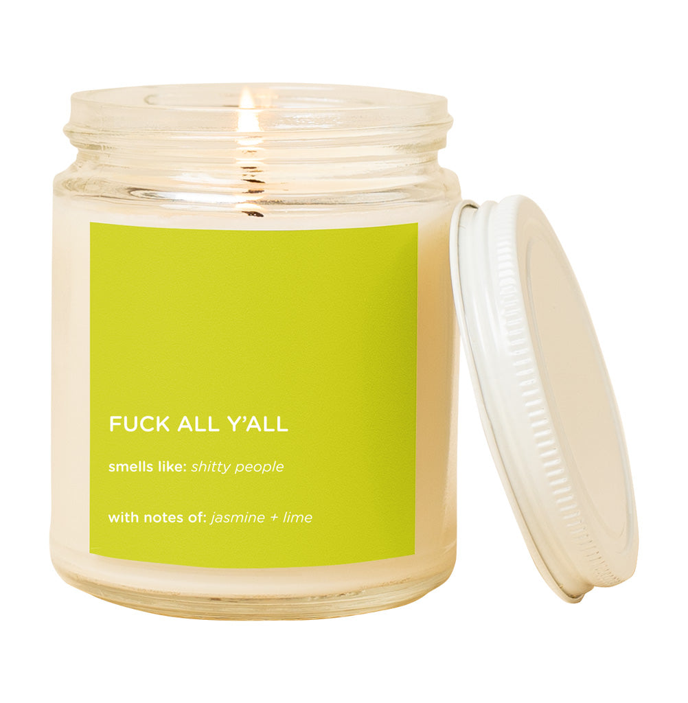 Candle Jar w/Lid - Fuck All Y'all