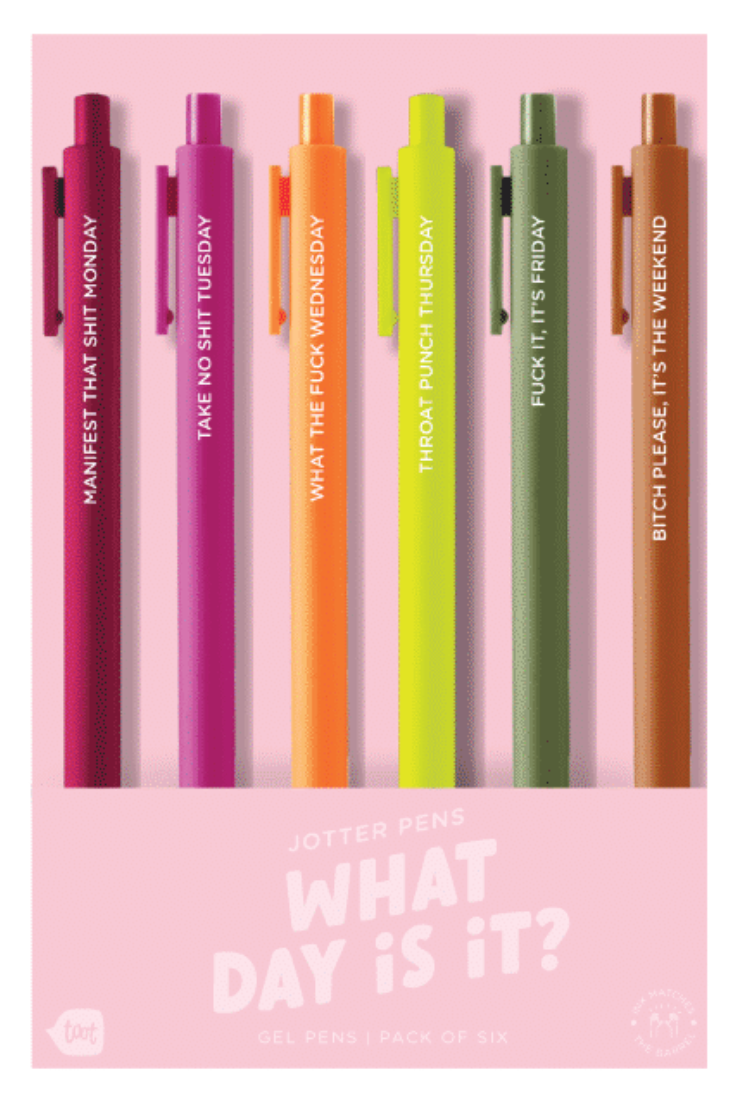Jotter 6 Pack of Pens- Weekdays / What Day is It?