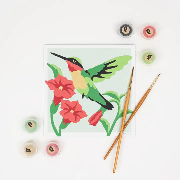 Hummingbird Mini Paint by Number Kit