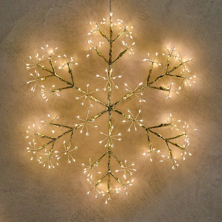 Snowflake Champagne Hanging Light