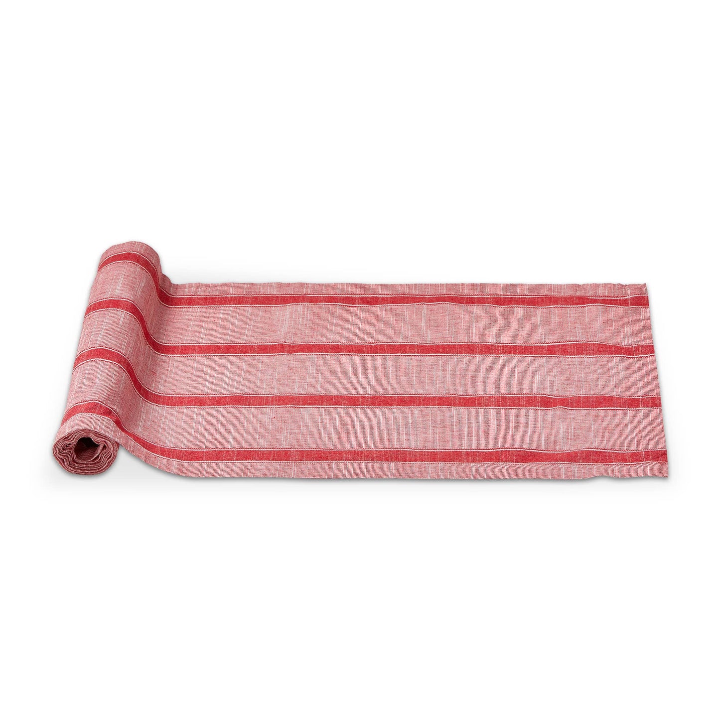 Red & White Stripe Runner Multi Cotton Summer
