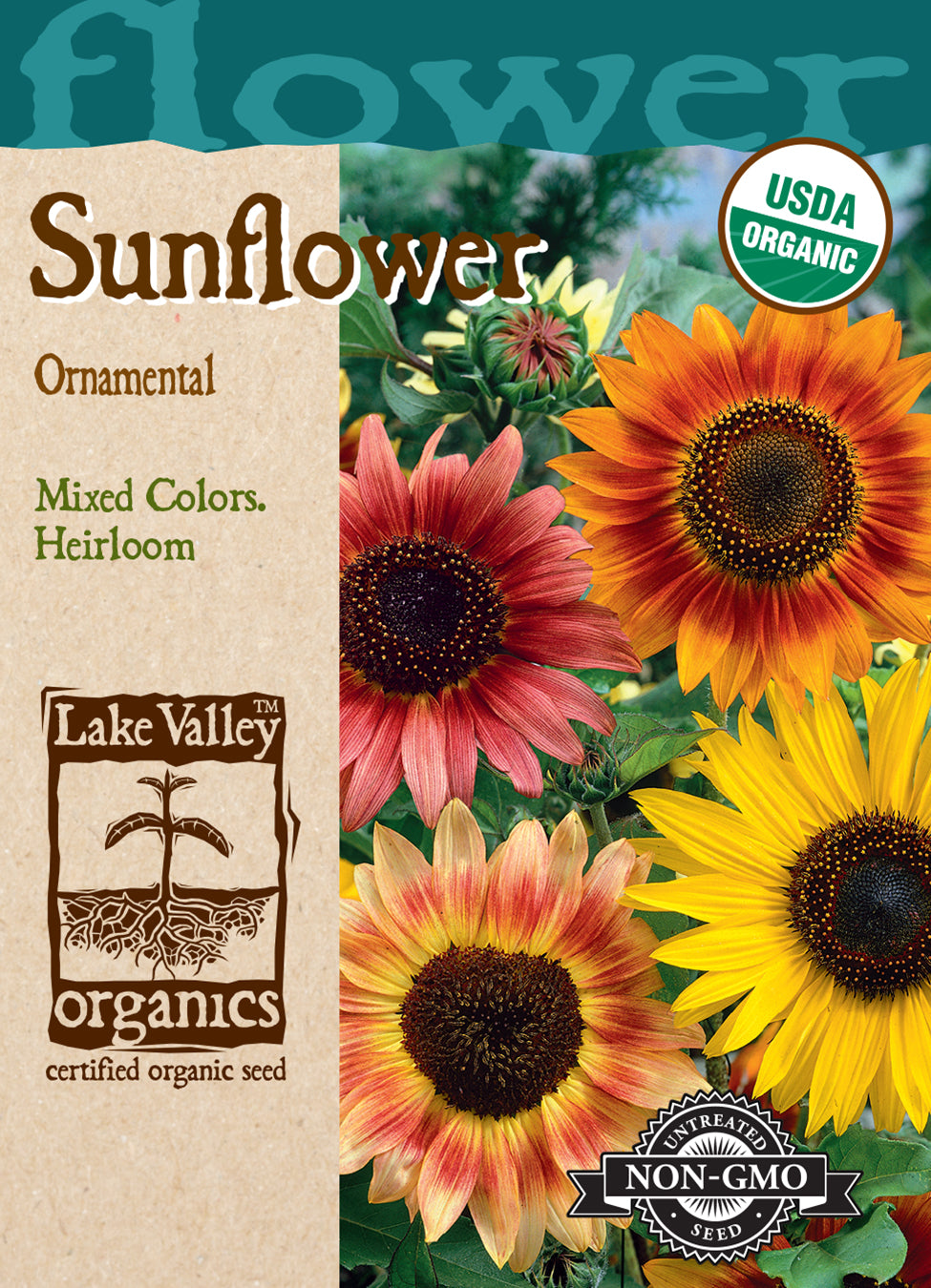 Organic Sunflower Ornamental Dwarf Mixed Color Seeds