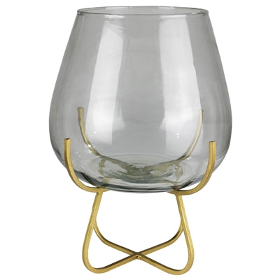 Vella Vase on Gold Stand