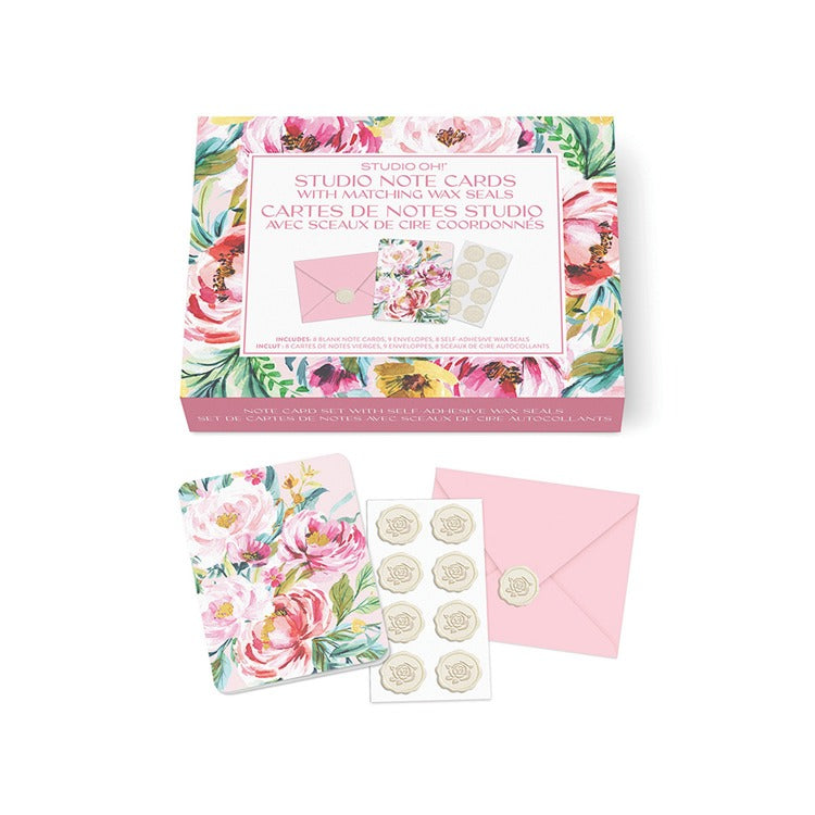 Bella Flora Studio Note Cards with Matching Wax Seals