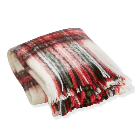 Christmas Tartan Check Throw