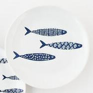 School Of Fish Porcelain Plate