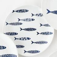 School Of Fish Porcelain Plate