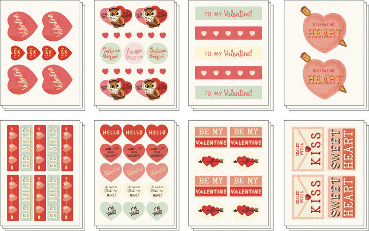 Vintage Valentines Sitckers