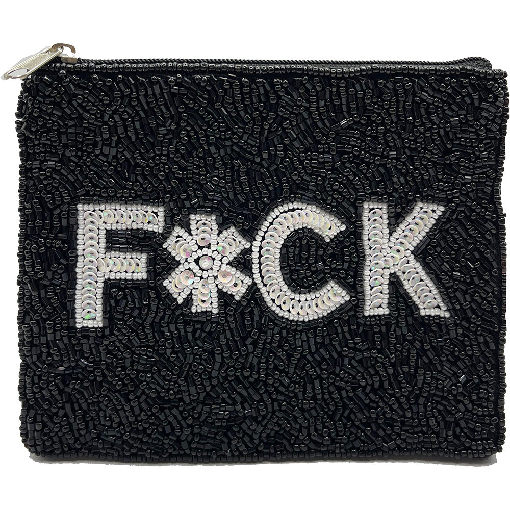 F*CK Beaded Coin Pouch