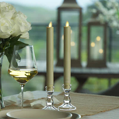 2 Pack 9.75" Luminara Indoor Taper Candles